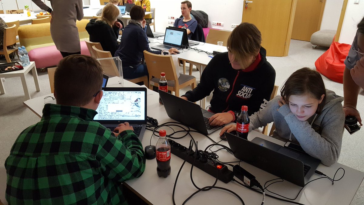 Polish students hard at work