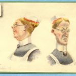 Elisabeth Rouy, dite Tante Beth_ Aquarelles- caricatures des occupants allemands en 14/18, item 9