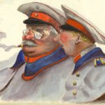Elisabeth Rouy, dite Tante Beth_ Aquarelles- caricatures des occupants allemands en 14/18, item 13