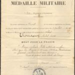 Acte d'attribution posthume de la médaille militaire daté du 19 août 1924