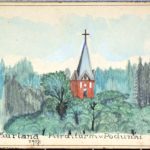 Selbstgemalte Postkarten vom Kurland des Soldaten Otto Benke an seine Verlobte Gretel, item 4