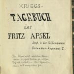Abschrift der Kriegstagebücher von Sergeant Fritz Apsel