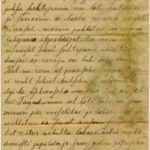 Letter of a soldier of the 3rd company of the 14th Arkhangelsk Druzina (Companions) of the Russian Army Andrejs Krampe to his mother in Valmiera, page 1