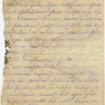 Letter of a soldier of the 3rd company of the 14th Arkhangelsk  druzina (companions) of the Russian army Andrejs Krampe to his sister Otilija Krampe in Valmiera