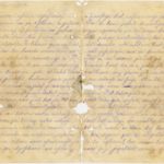 Letter of a soldier of the 3rd company of the 14th Arkhangelsk  druzina (companions) of the Russian army Andrejs Krampe to his sister Otilija Krampe in Valmiera, pages 2-3