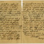 Letter of a soldier of the 3rd company of the 14th Arkhangelsk Druzina (Companions) of the Russian Army Andrejs Krampe to his sister Otilija Krampe in Valmiera, page 2-3