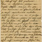 Letter of a soldier of the 5th company of the 59th Labour battalion of the Russian Army Andrejs Krampe to his sister Otilija Krampe in Valmiera, page 1
