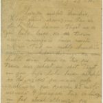Letter of Zile Reins to her friend Otilija Krampe in Valmiera. Page 1