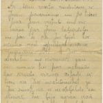 Letter of a Latvian Riflemen Reserve battalion's rifleman Janis to Otilia Krampe in Valmiera. Page 1